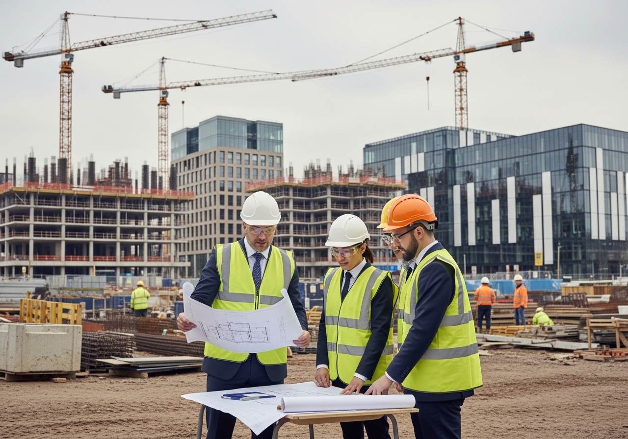 Team at Commercial Site